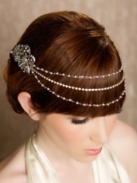 Menyasszonyi frizura ,hosszú barna hajból 15, Bridal long brown hair 15 Forrás:http://www.etsy.com