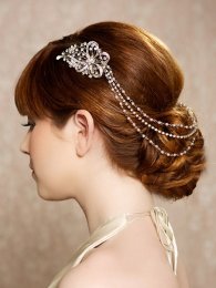Menyasszonyi frizura ,hosszú barna hajból 16, Bridal long brown hair 16 Forrás:http://www.etsy.com